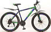 Велосипед PULSE HD440 26" (2022) черно-зеленый-синий